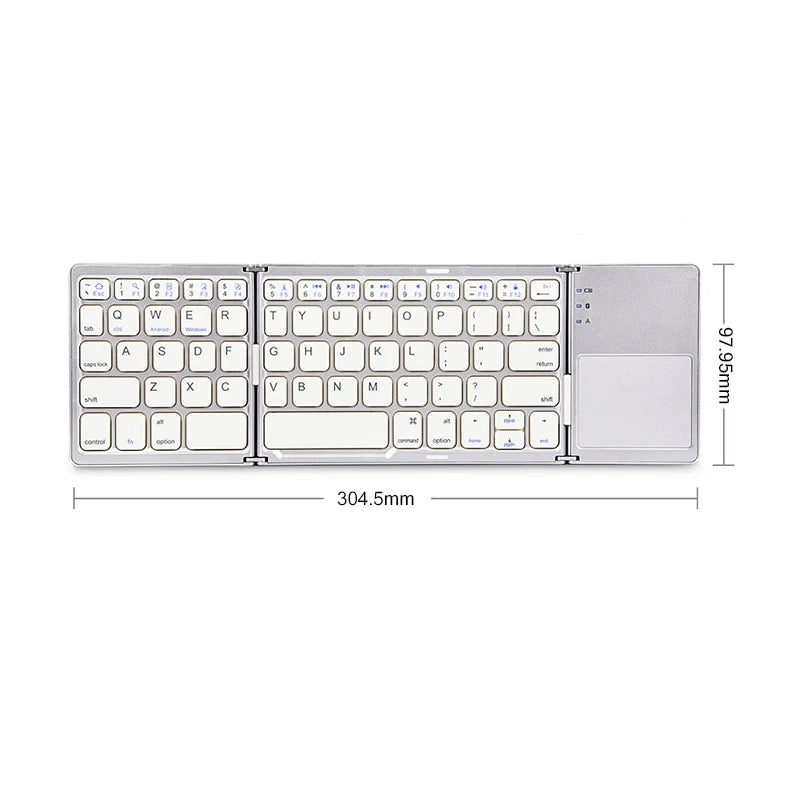 Folding Keyboard Bluetooth with Touchpad